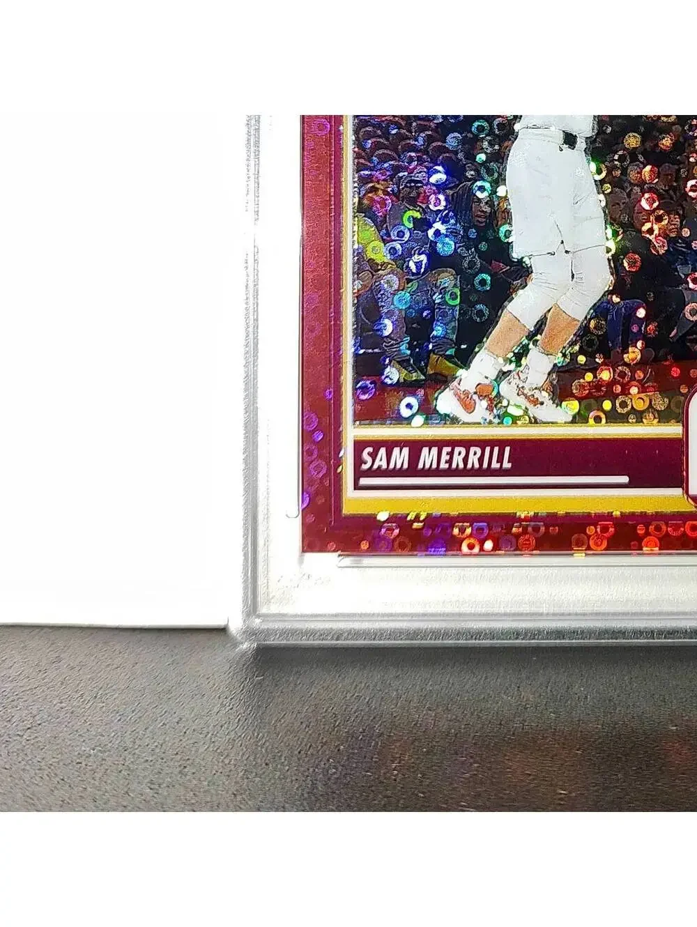 Sam Merrill 2023 Panini Hoops Premium #233 19/149 Red Disco Prizm PSA 9 Mint